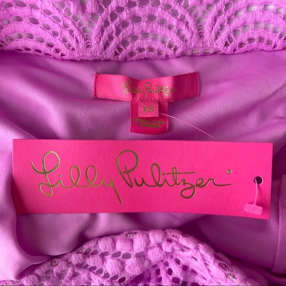 Lily Pulitzer NWT Off The Shoulder Dress in Lilac Rose - Picture 5 of 9